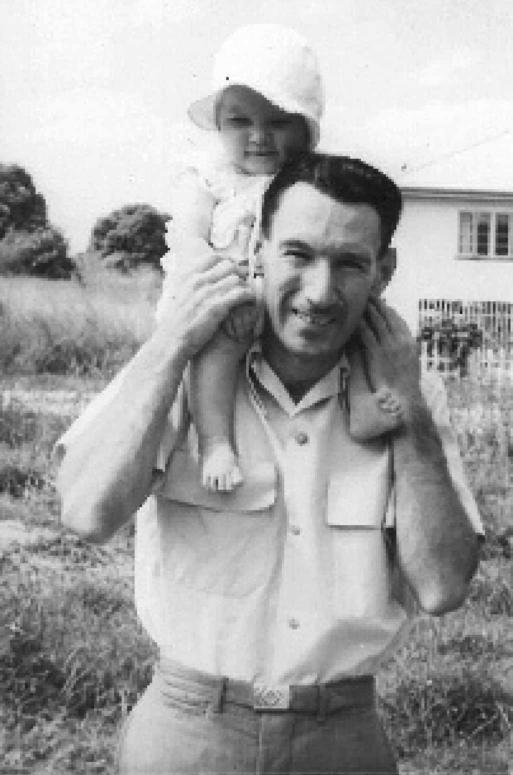 ABOVE: Charles Edwin Grey and first child Mary Anne Elizabeth Grey (now Secker), Townsville, early 1954. LEFT: Rev Charles Edwin Grey, Brisbane, early 1970s. INSET: Charles Edwin Grey soon after enlisting in the RAAF. ABOVE: Charles Edwin Grey and first child Mary Anne Elizabeth Grey (now Secker), Townsville, early 1954. LEFT: Rev Charles Edwin Grey, Brisbane, early 1970s. INSET: Charles Edwin Grey soon after enlisting in the RAAF.